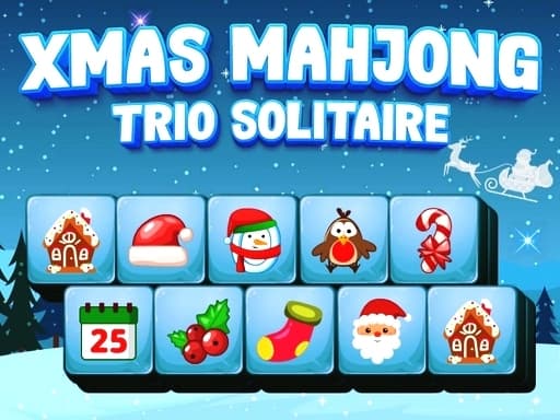 free online games - Xmas Mahjong Trio Solitaire